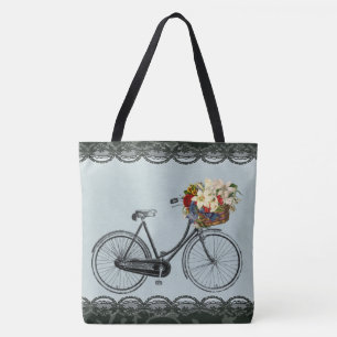 hübsche Blumenfahrradminzengrün-Taschentasche Tasche
