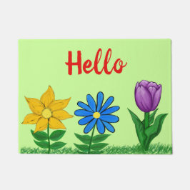 Hübsche Blumengarten-Grün-Tür-Matte Fußmatte