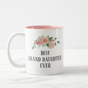 Hübsche blumengeschmückte Personalisierte Enkeli Zweifarbige Tasse