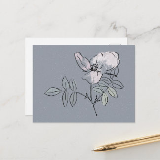 Hübsche Blumenkritzelei  Postkarte