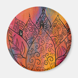Hübsche Blumenkunst Magnet