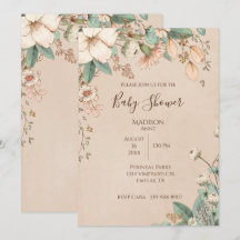 Hübsche Blumenschrift Elegant Gender Neutral Baby