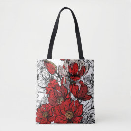 Hübsche Blumentoilette Tasche