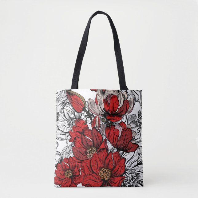 Hübsche Blumentoilette Tasche (Vorderseite)