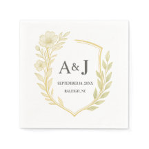 Hübsche Blumenzehen-Wappen Monogram Laurel Wreath