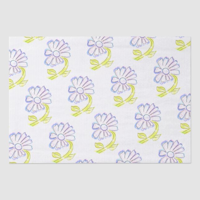 Hübsche Blumenzeichnungen Seidenpapier (Vorderseite)