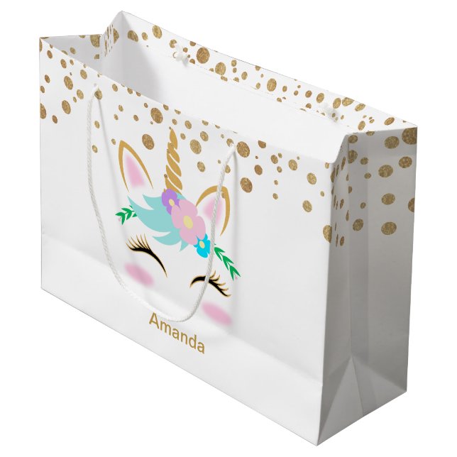 Hübsche Blumenzwiebeln Große Geschenktüte (Vorderseite Schrägansicht)