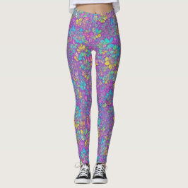 Hübsche Bohemische Wildblume Blumenmuster Leggings