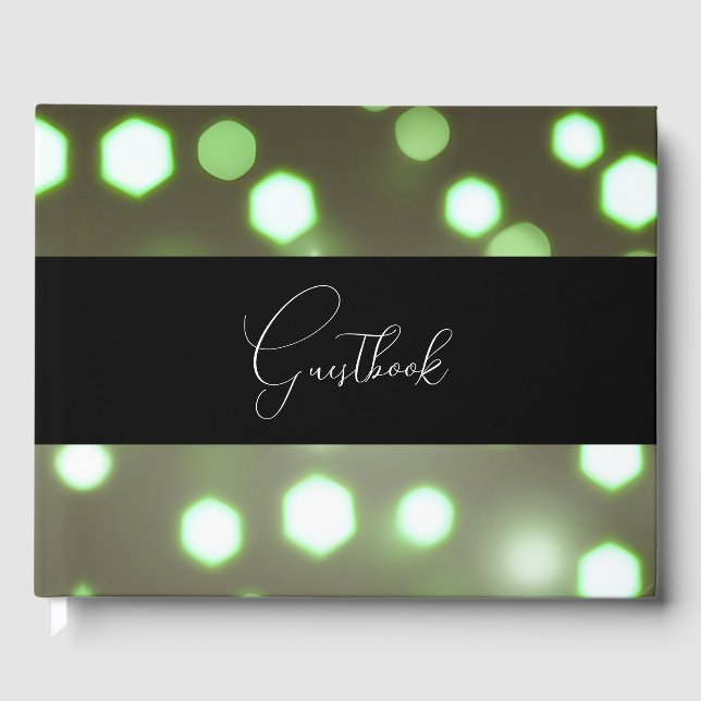 Hübsche Bokeh-Background-Hochzeit Gästebuch (Vorderseite)