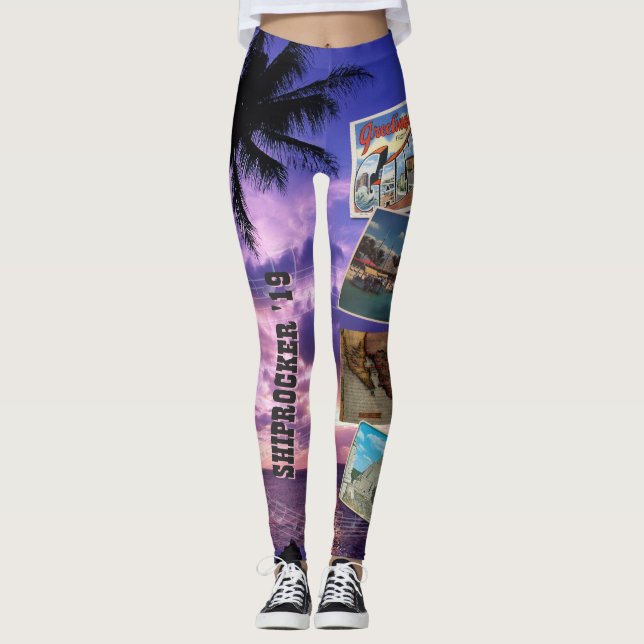 Hübsche böse Damen - Postkarten Leggings (Vorderseite)