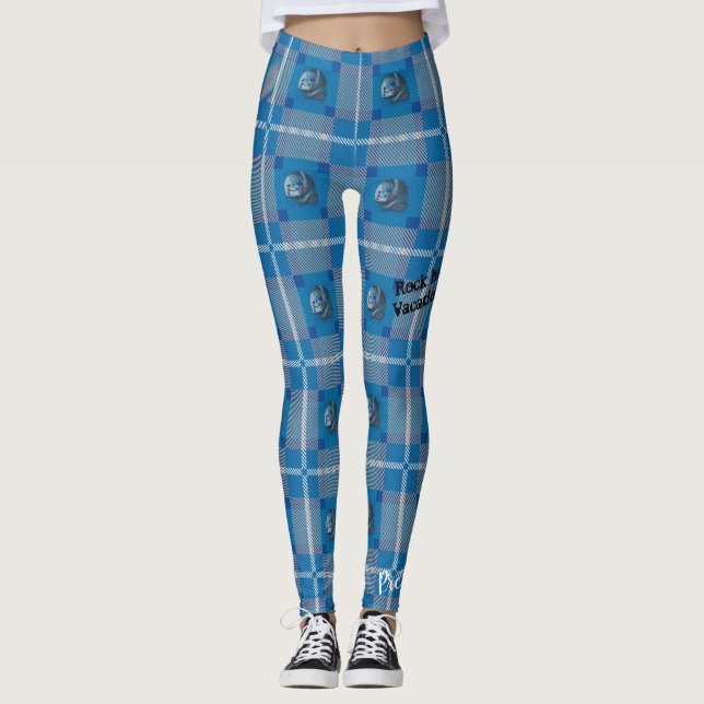 Hübsche böse "Sirene-karierte" Leggings (Vorderseite)