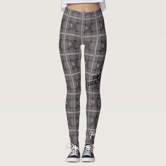 Hübsche böse "Sirene-karierte" Leggings - Grau