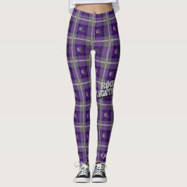 Hübsche böse "Sirene-karierte" Leggings - lila