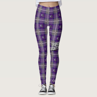 Hübsche böse "Sirene-karierte" Leggings - lila