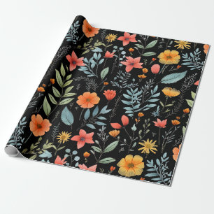 Hübsche botanische Blume Geschenkpapier