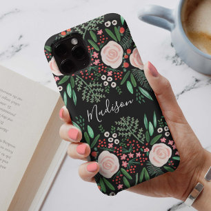 Hübsche botanische Rose der Weibchen iPhone 14 Hülle