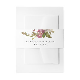 Hübsche Bouquet-Namen und Date Wedding Einladungsbanderole