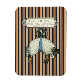 Hübsche Bow Sheep™ Collection - Birth Info / Magnet