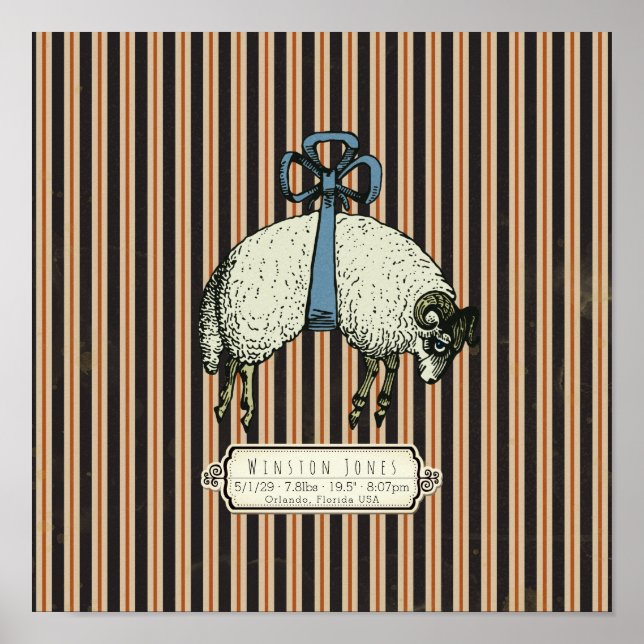 Hübsche Bow Sheep™-Sammlung - (Leinwand Option) Poster (Vorne)
