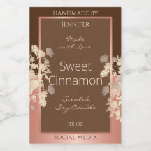 Hübsche braune Blumenmarken Rose Gold Rahmen