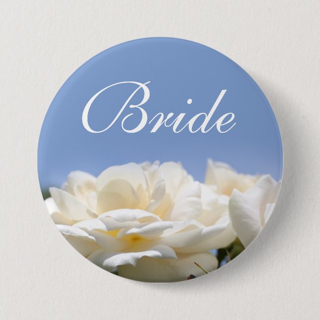 Hübsche Brauseknopf mit weißer Rosa Blume Button (Vorderseite)