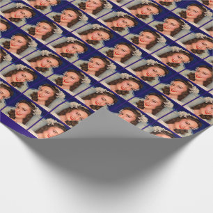 hübsche Braut der 40er Jahre Geschenkpapier