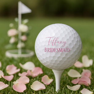 Hübsche Bridesmaid Pink und White Keepake Golfball