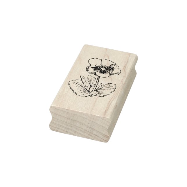 Hübsche Briefmarke Pansy Art Gummistempel (Stempel)