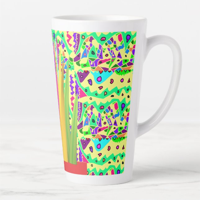 Hübsche brüchige gemusterte Kunst surreal Milchtasse (Rechts)