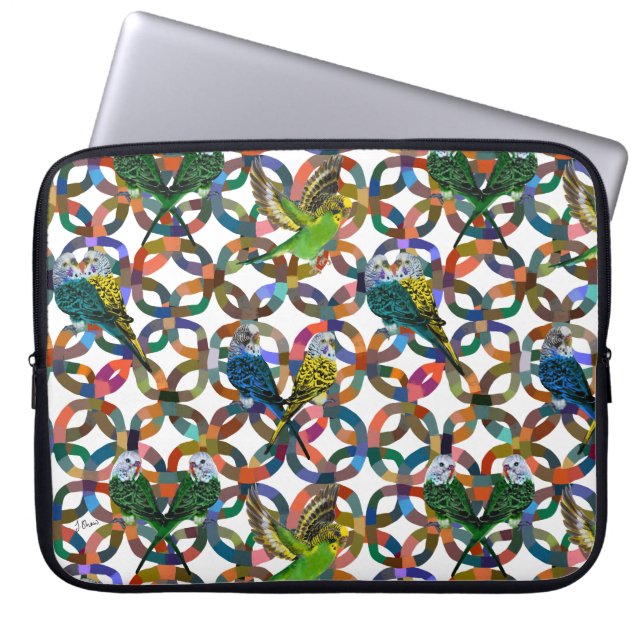 Hübsche Budgien. Laptopschutzhülle (Vorderseite)