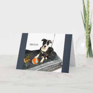 Hübsche Bulldoggen-Grußkarte Feiertagskarte
