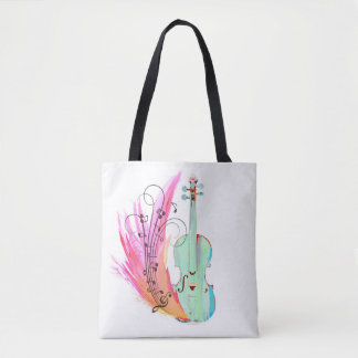 Hübsche bunte Watercolor-Violinen-Tasche Tasche