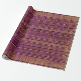 Hübsche Burnt Orange Burgundy gestörte Streifen Geschenkpapier