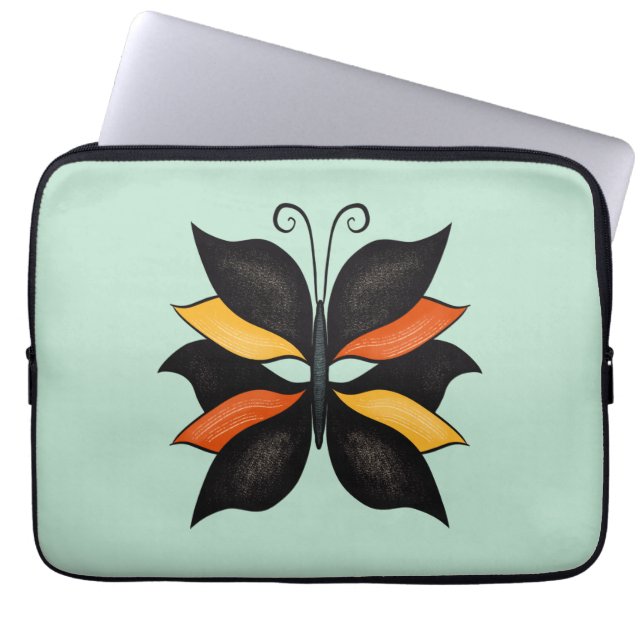 Hübsche Butterfly Abstrakte Kunst Laptopschutzhülle (Vorderseite)