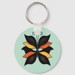 Hübsche Butterfly Abstrakte Kunst Schlüsselanhänger