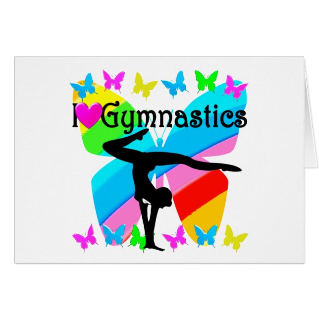 HÜBSCHE BUTTERFLY I LIEBE GYMNASTICS-DESIGN (Vorderseite (Horizontal))