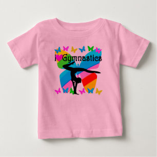 HÜBSCHE BUTTERFLY I LIEBE GYMNASTICS-DESIGN BABY T-SHIRT