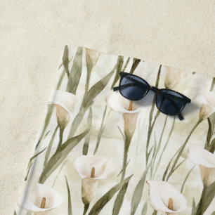 Hübsche Calla Lilly Blume Strandtuch