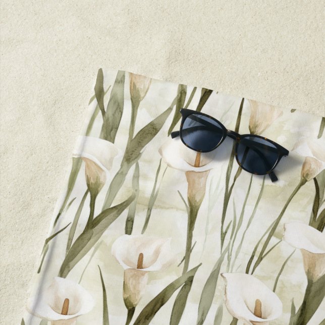 Hübsche Calla Lilly Blume Strandtuch (Beispiel)