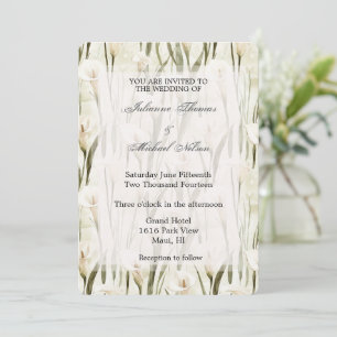 Hübsche Calla Lilly Green White Floral Wedding Einladung