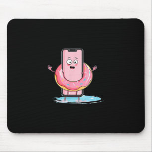 Hübsche Cartoon-Zelle mit Poolring für den Urlaub  Mousepad