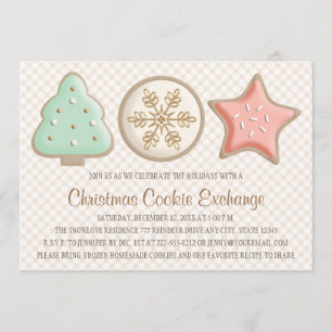 HÜBSCHE CHRISTMAS COOKIE SWAP INVITATIONEN EINLADUNG