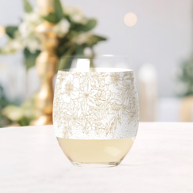 Hübsche Confetti-Punkte Weinglas Ohne Stiel (Insitu (Hochzeit))