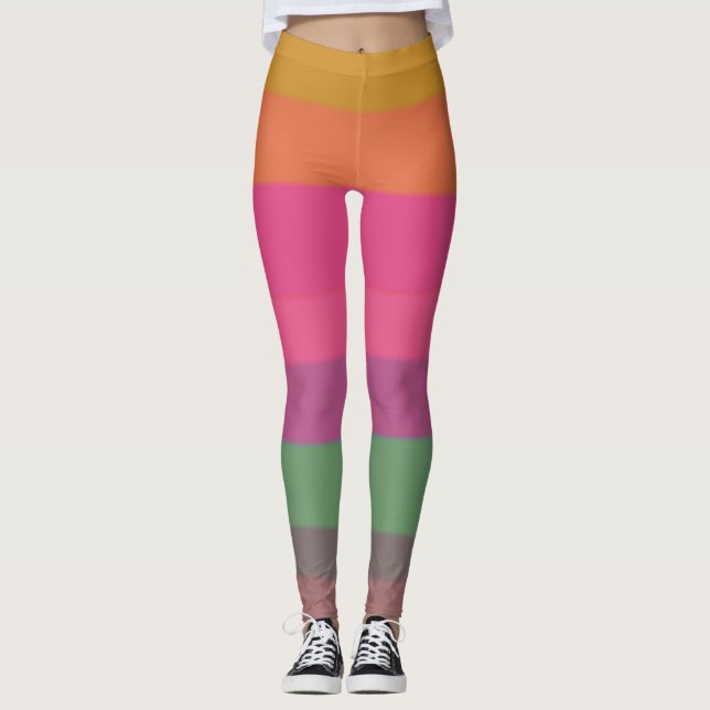 Hübsche Coole farbenfrohe Girls Leggings (Vorderseite)