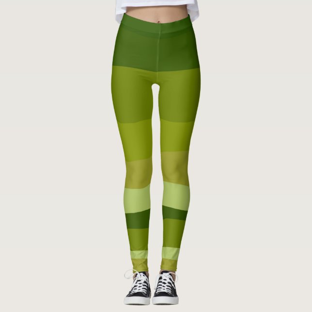 Hübsche Coole grüne Wüste Leggings (Vorderseite)