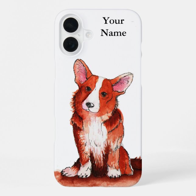 Hübsche Corgi-Handyhülle iPhone 16 Plus Hülle (Rückseite)