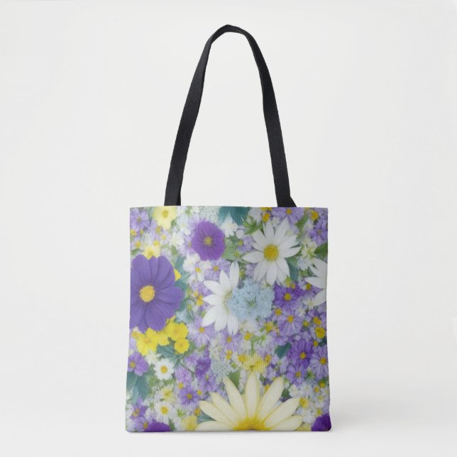 Hübsche Cottage Blumen Tasche (Vorderseite)