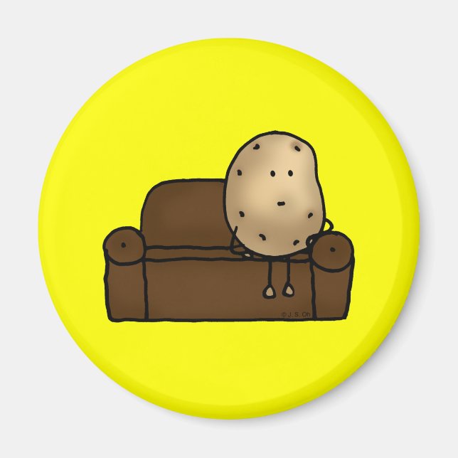 Hübsche Couchkartoffel Magnet (Vorne)