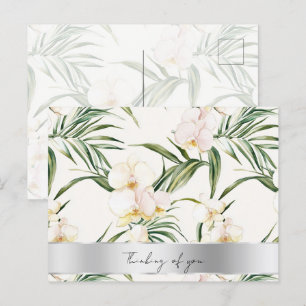 Hübsche Creme Orchids Denken Sie an Sie Postkarte