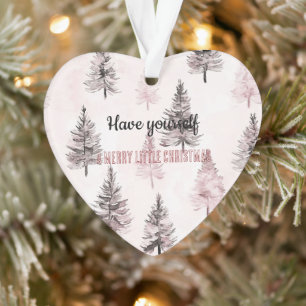 Hübsche cremefarbene Pfirsich-blumige Weihnachtsbä Ornament